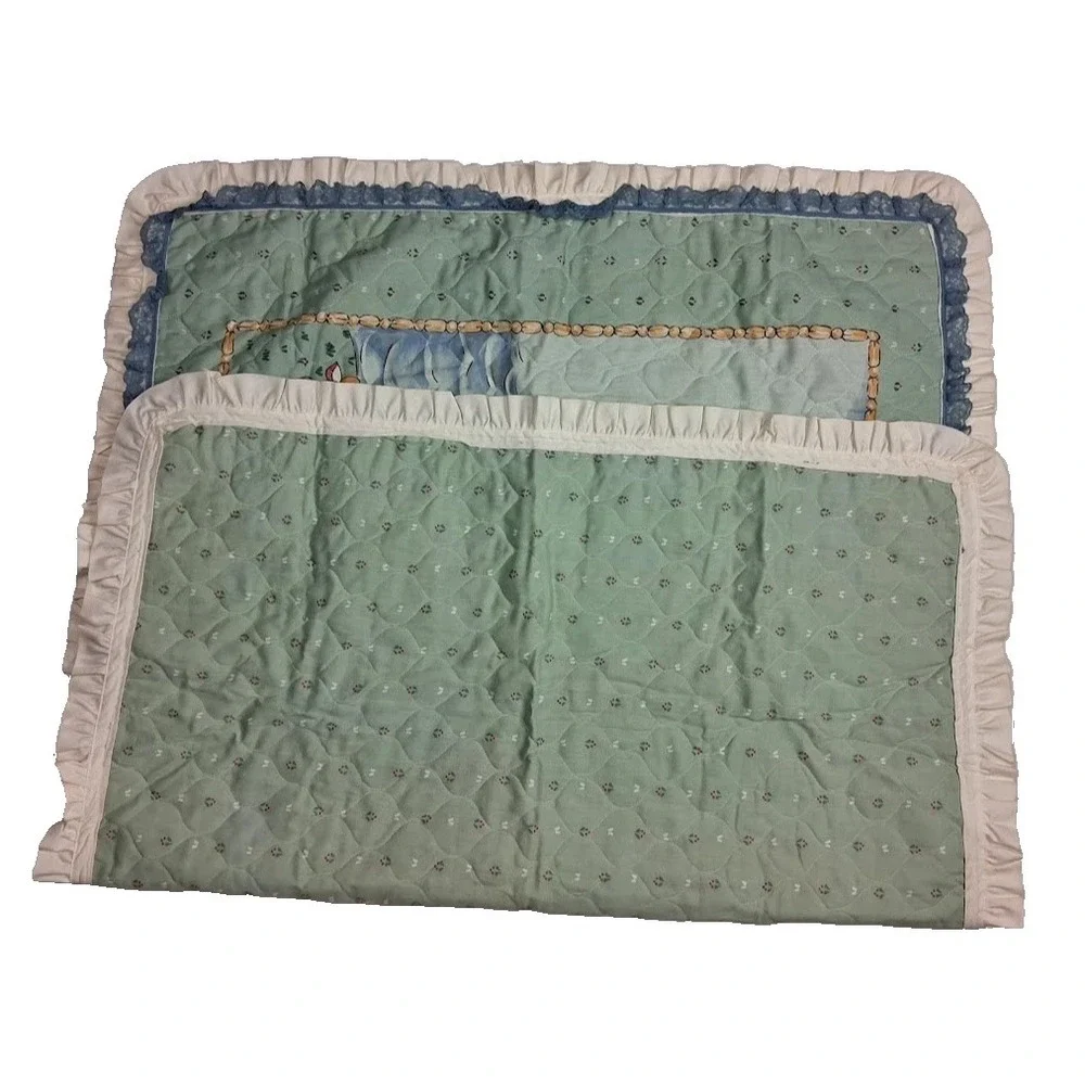 Handmade Noah's Ark Baby Crib Quilt Comforter Blanket Unisex Cotton Blend 32x42